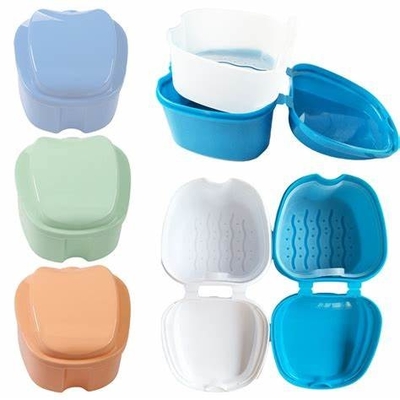Clean Care Denture Cleaner Brush Dan Retainer Holder Box Denture Bath Case Cup