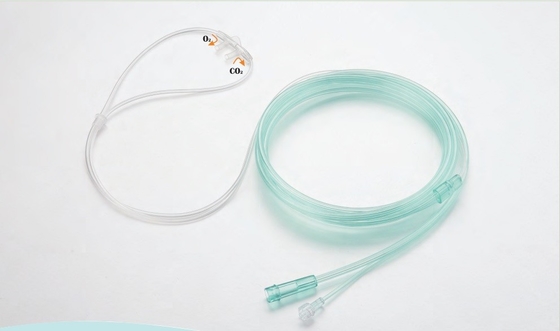Terapi oksigen kelas medis PVC dengan klip hidung yang dapat disesuaikan dengan/tanpa lateks