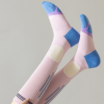 Compression SportsSocks Wanita Pria Socks, Unisex Bernafas High Tube Socks Untuk Berlari, Bersepeda, Sepak Bola, Hiking, Perjalanan