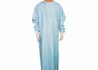 Gaun Warna Biru Sekali Pakai Pelindung Anti Cairan Untuk Rumah Sakit / Ruang Operasi