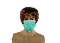 Masker Wajah Sekali Pakai Hijau Tidak Beracun Nyaman Dengan CE FDA ISO13485