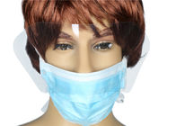 Masker Medis Sekali Pakai Rumah Sakit Biru dengan Perisai Penolak Cairan Plastik