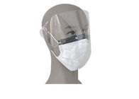 Masker Wajah Pengait Telinga 3 Ply Antibakteri Sekali Pakai Dengan Perisai Plastik Bening