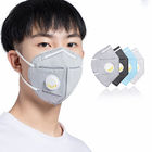 N95 Masker Lipat Vertikal Berwarna Masker Debu FFP2 Dengan Perlindungan Katup 4 Lapisan