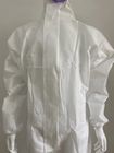 Tipe 5 &amp; 6 Coverall Waterproof Microporuous Medical Protection Suit Putih Dengan Hood