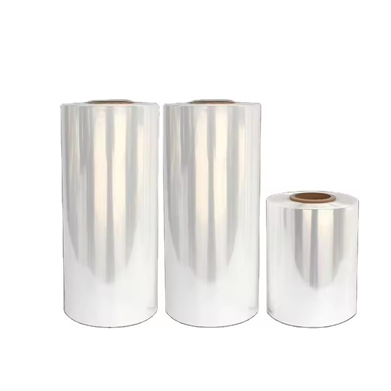 Custom Printed PVC Polyolefin Pof Pet PE Heat Shrinking Films Shrink Wrap Film Roll Untuk Botol