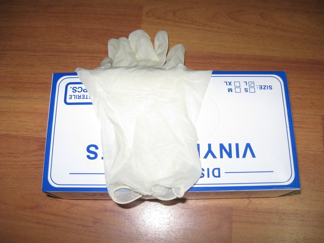 AQL1.5 Sarung Tangan Sekali Pakai PVC, Sarung Tangan Medis Vinyl Bebas Bubuk