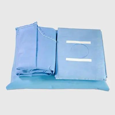 Kits bedah sekali pakai biru steril E O Perlengkapan bedah komprehensif untuk klinik Rumah sakit dan profesional medis