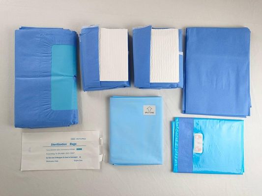 Kelas II Paket bedah sekali pakai Steril E O Set instrumen bedah lengkap Ideal untuk rumah sakit dan fasilitas medis