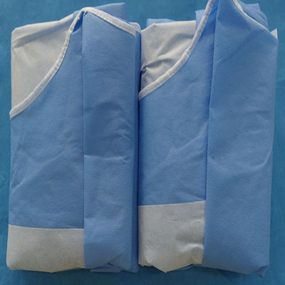 510K Reinforced SMS Nonwoven Hospital Grade Aami Level 4 Gaun Bedah EO Sterilie